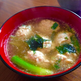 鶏団子の中華スープ☆